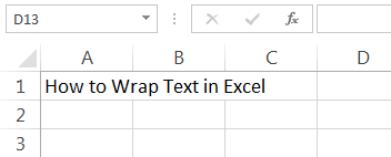 Wrap Text in Excel