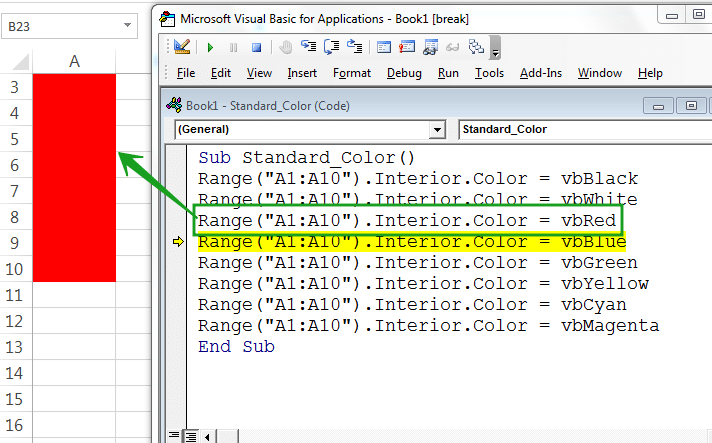 Change the Background Colors in Excel VBA