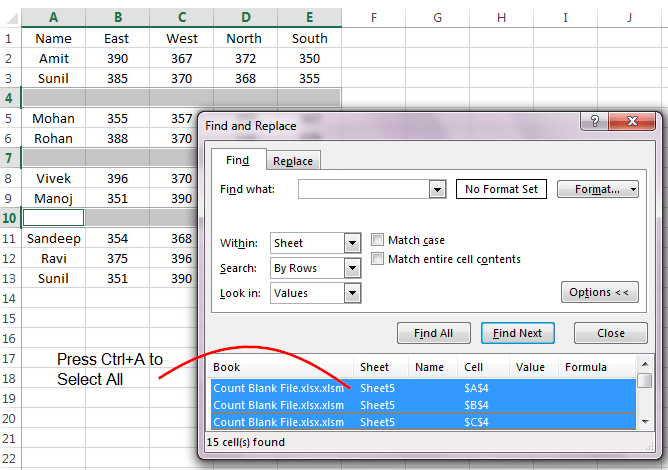 Delete Blank Rows In Excel