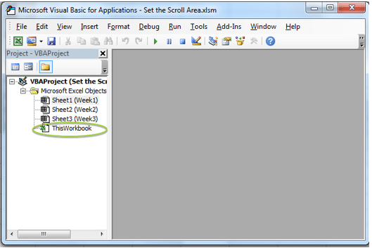 Lock Scroll Area in Excel